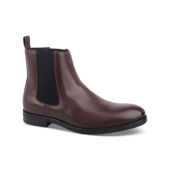 ALFANI Mens Brown Heel Pull-Tab Luka 2 Round Toe Block Heel Chelsea Boot 12 M - Picture 1 of 2